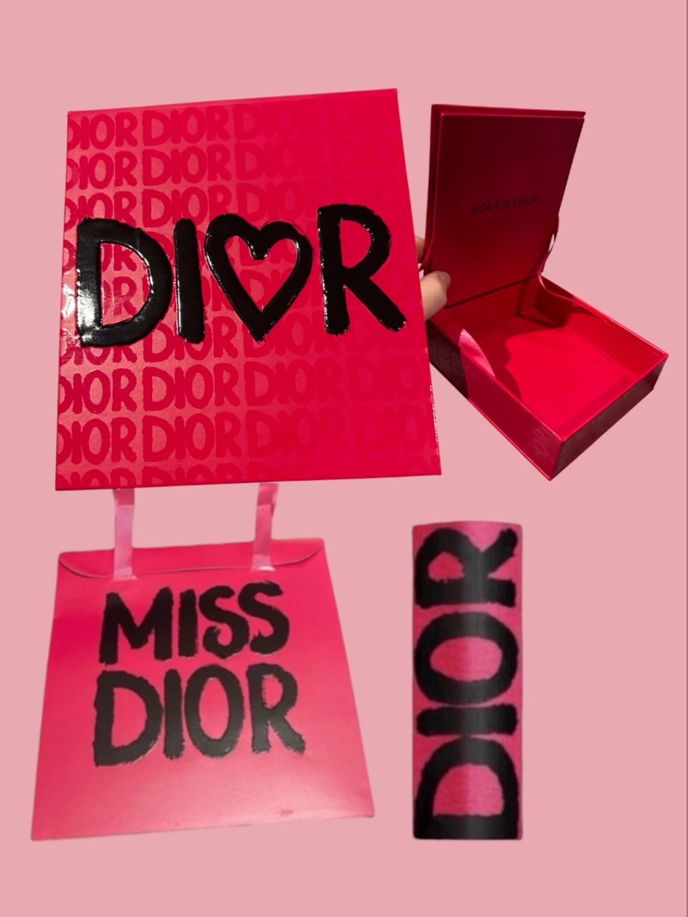 Dior Miss Dior Pink Set - lipstick case & bag, & box